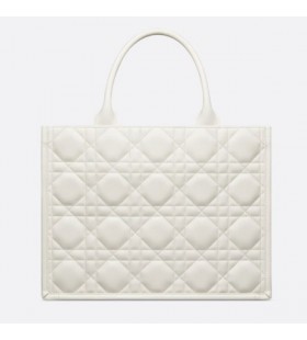 Medium Dior Book Tote White