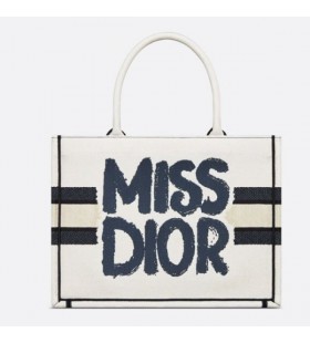 Medium Dior Book Tote light blue