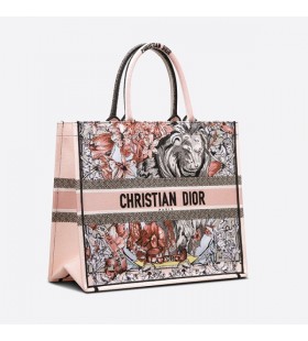 Dior Book Tote La Force Motif Canvas Multicolor