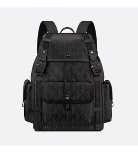 Dior Hit The Road Backpack CD Diamond Motif Canvas Black