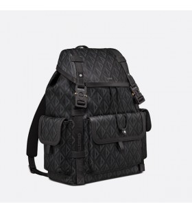 Dior Hit The Road Backpack CD Diamond Motif Canvas Black