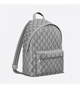 Dior Rider Backpack CD Diamond Motif Canvas Grey