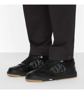 Dior B27 Sneakers Unisex World Tour Onlique Galaxy Calfskin and Suede Black