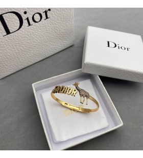 J'Adior Little Deer Bracelet Metal and White Crystals Gold