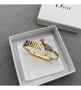 J'Adior Little Deer Bracelet Metal and White Crystals Gold