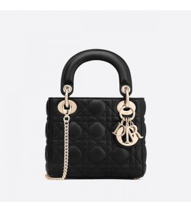 Mini Lady Dior Bag Cannage Lambskin Black