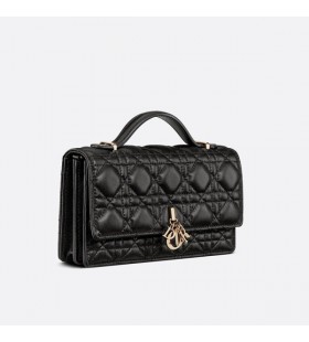 Mini Miss Dior Bag Cannage Lambskin Black