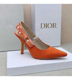 J'Adior Slingback Caidéil Mná Saintréithe Fabraic Oráiste