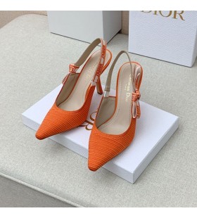 J'Adior Slingback Caidéil Mná Saintréithe Fabraic Oráiste