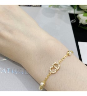 Dior Clair D Lune ArmbÃ¥nd-Metall og Perler Gull