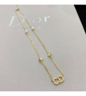 Dior Clair D Lune Colier din Metal si Perle de Aur