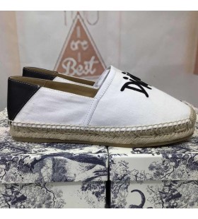 Dior Granville Espadrilles KadÄ±n Shawn Logo Motifli Kanvas Beyaz