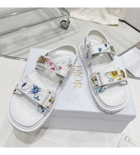 DiorAct Sandalias De Las Mujeres Petites Fleurs Tejido TÃ©cnico Blanco