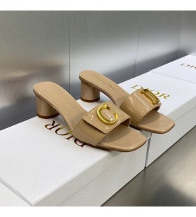 C ' est Dior Slagside Dias Kvinder Patent LÃ¦der Khaki