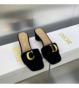 C ' est Dior Heels Slides Frauen Velvet Black